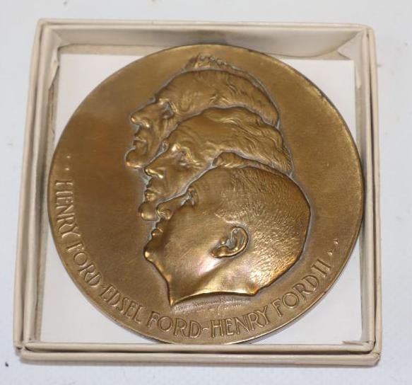 1953 Ford Motor Company 50 Year Anniversary Bronze Paper Weight: 3x3x4.25