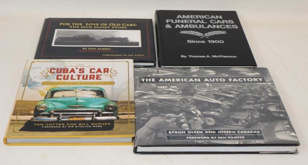Group of 4 American Funeral Cars, Factory, Cubas Car Culture, and For The Love of Old Cars Hardbound (1 of 6)