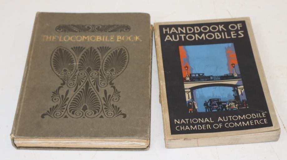 Group of 2 The Locomobile and Handbook of Automobiles Hardbound Books: largest 6" x 8" x 1"