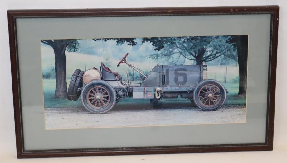 1906 Locomobile Racecar (Old 16) Framed Print: 25x14.25
