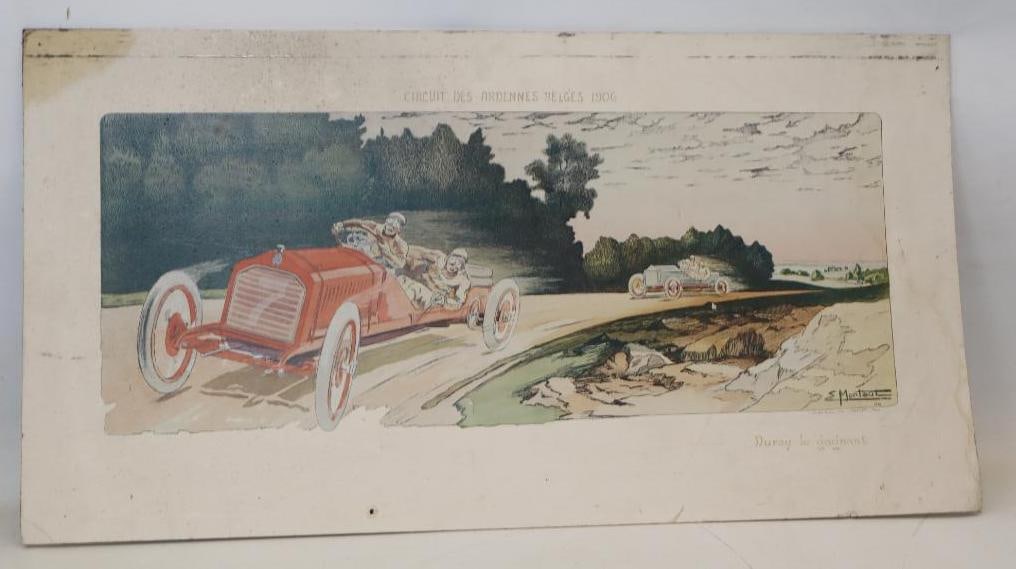Ernest Montaut Reproduction Duray Le Gagnant Print On Heavy Card Stock: 38x20