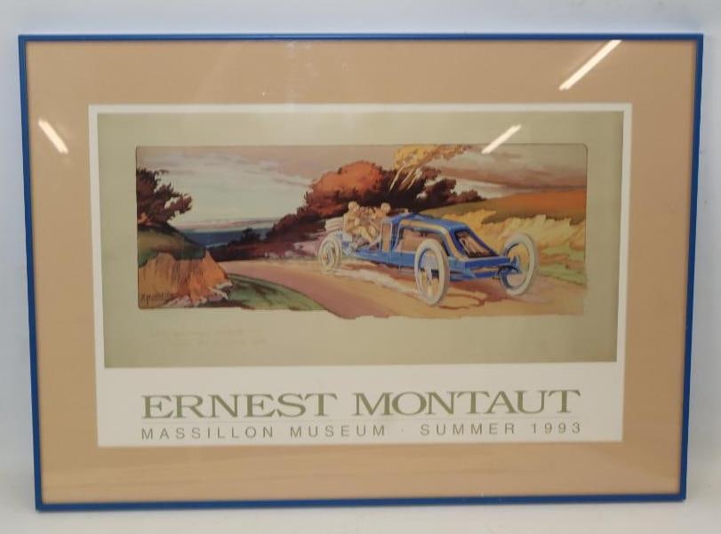 Ernest Montaut Framed Poster From Massillon Museum Summer Of 1993: 29x21