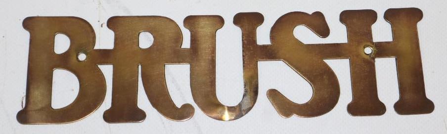 Brush Automobile Brass Radiator Script: 7.75x2.25