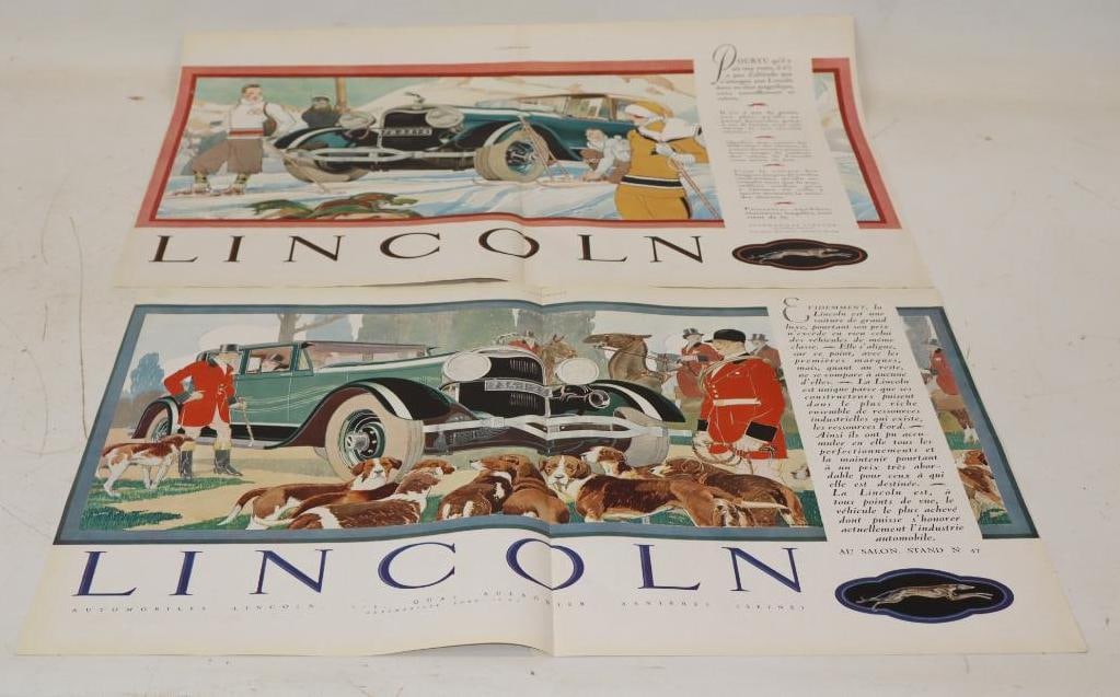 Group Of 2 Lincoln Motorcar 2 Page French Magazine Ads (1 of 7)