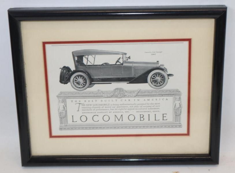 Saturday Evening Post Framed Auburn Cord Magazine Advertisement: 11.5x14.5