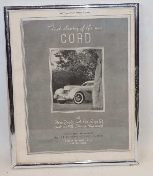 Locomobile 4 Passenger Sportif Framed Advertisement: 10.5x13