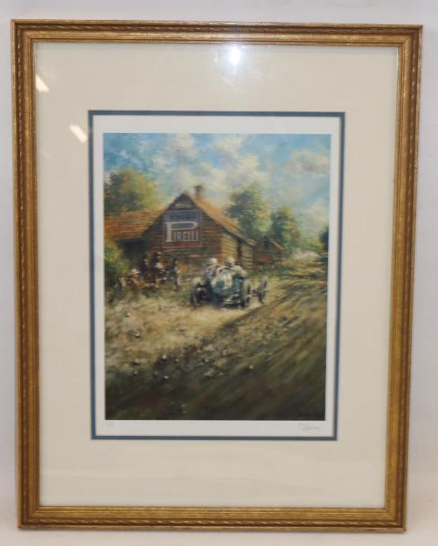 Peter Hearsey 1921 Grand Prix De L'Automobile Club De France Signed Framed Print: 16.5x21.5