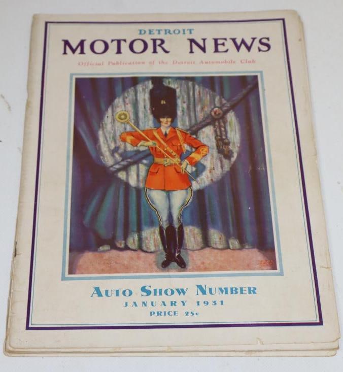 1931 Detroit Motor News Auto Show Book: 9x12 Cover Is Loose