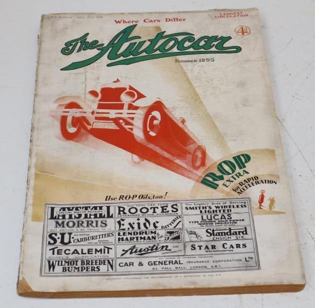 1931 The Autocar Magazine Book: 8x12