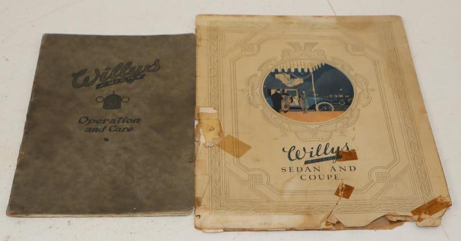 Group Of 2 1920 Willys Knight Operation Book And Dealership Brochure (1 of 4)