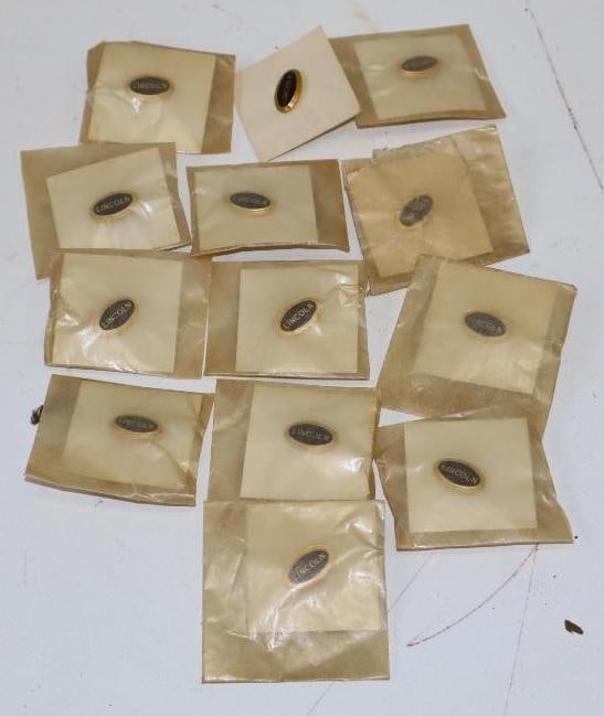 Group Of 13 Lincoln Motor Car Pin Back Badges: .75x.25 Each