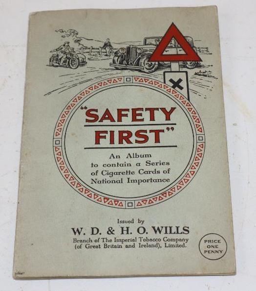 1920s Wills's Cigarettes "Safety First" Complete Stamp Book: 5x7.5