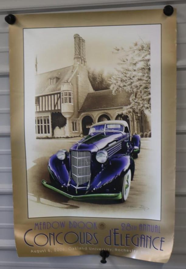 28th Annual Concours D'Elegance Oakland University Meadow Brook Advertising Poster (1 of 4)