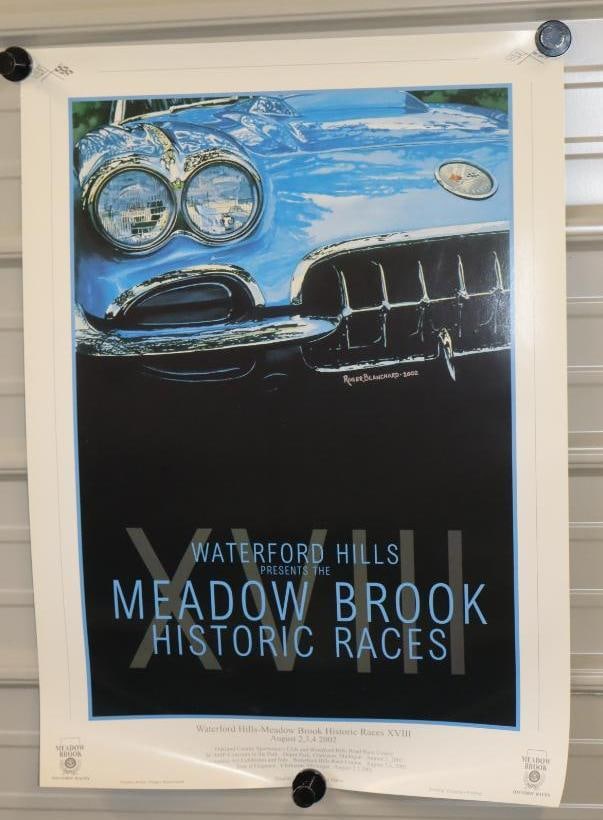 Waterford Hills Meadowbrook Historic Races 2002 Advertising Poster: 22" x 31"