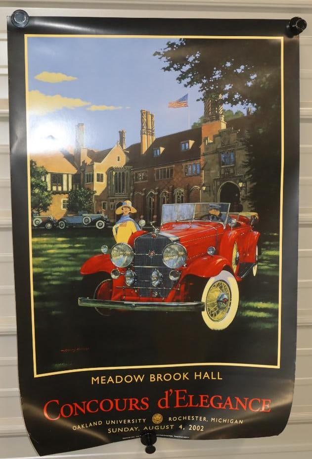 Concours D'Elegance Oakland University Meadow Brook Advertising Poster (1 of 4)