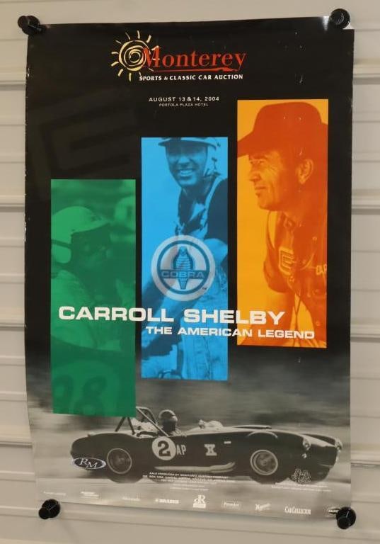 Carroll Shelby Monterey Sports and Car Auction Advertising Poster (1 of 5)