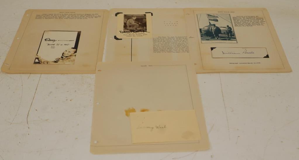 Group Of 4 William Beeb, Dan Carter Beard, Samuel West, And Robert Leroy Ripley Signatures: 8.5x11 Each