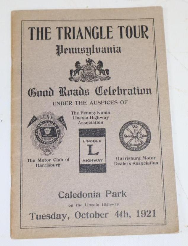 1921 The Triangle Tour Good Roads Celebration Lincoln Highway Pennsylvania Book (1 of 3)