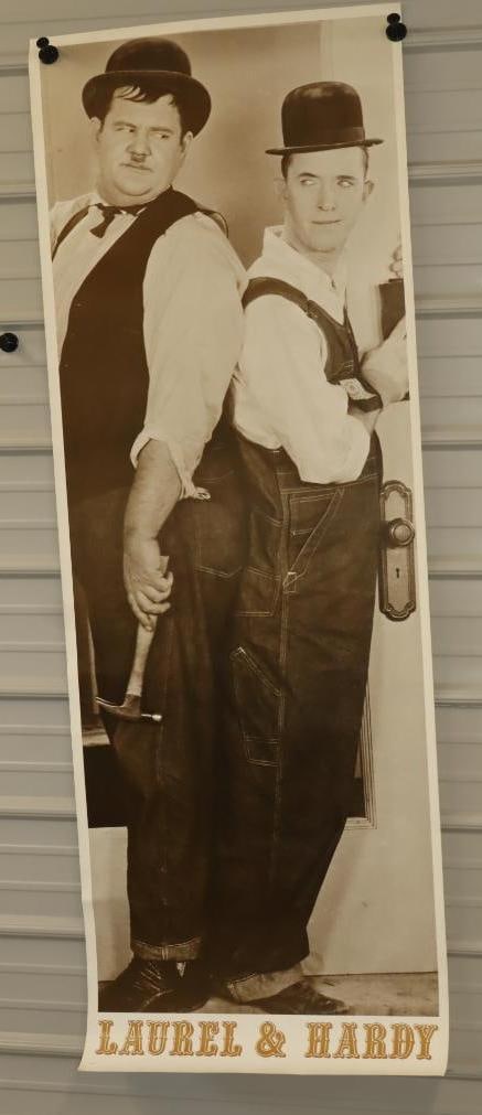 Laurel & Hardy Reprint Advertising Poster: 75" x 26"