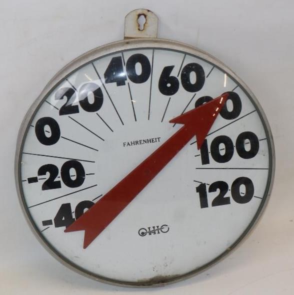 Glass Face Ohio Thermometer: 12x12