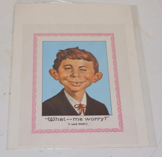 "What--Me Worry" (I Read Mad) Magazine Advertising Picture Print: 7x9