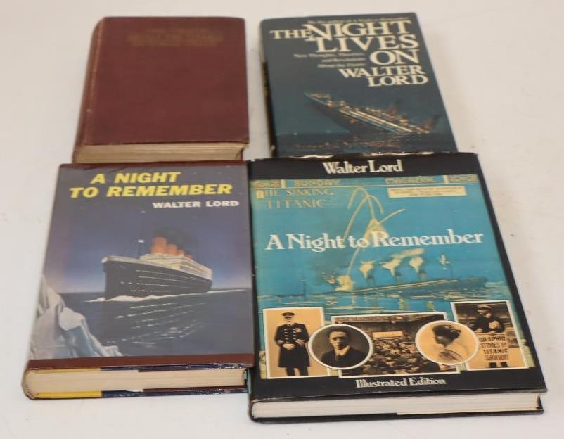Group Of 4 Hardbound Books On The Titanic Oceanliner Ship (1 of 6)