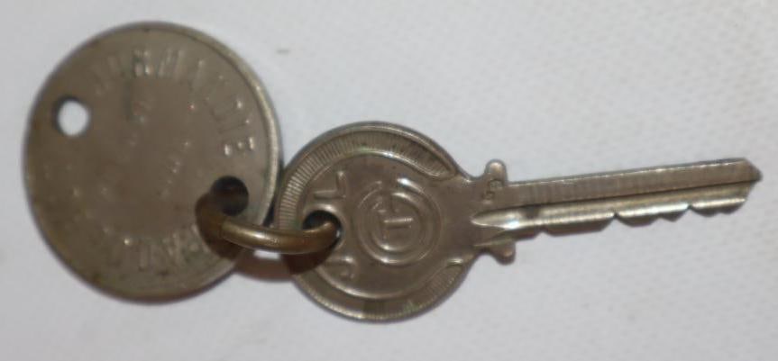 S.S. Normandie Cabin Key Room 231: 1.5" x 4"