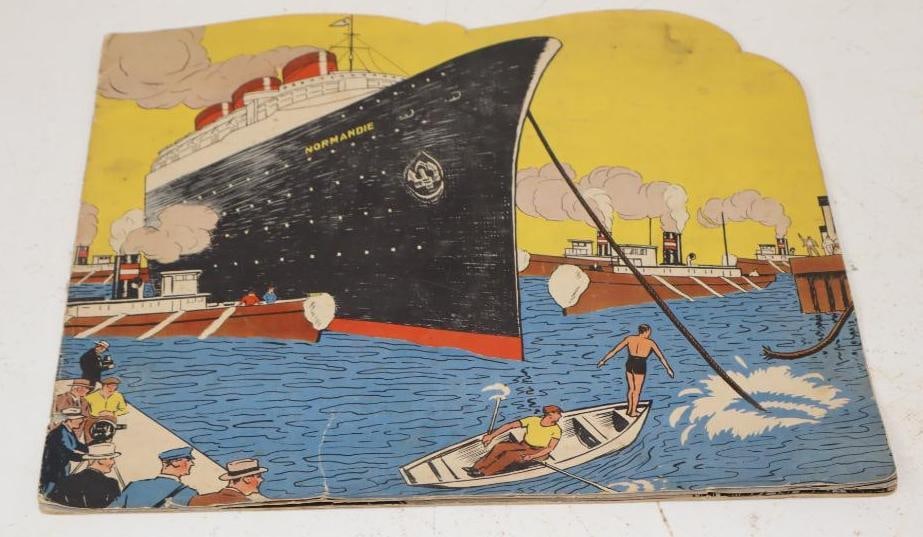 1930's Normandie Oceanliner Children's Book: 12.5" x 10.5"