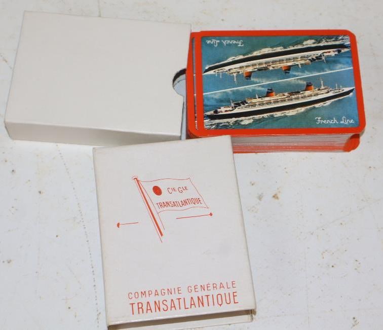 French Line Deck of Playing Cards: 3.75" x 2.75" x 1"
