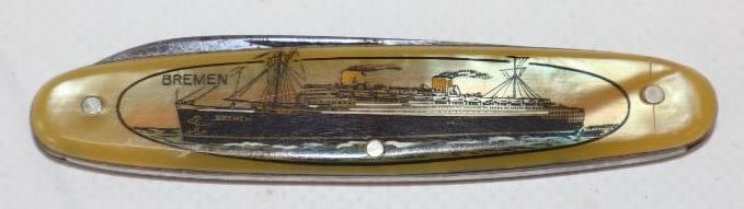 Bremen Oceanliner Souvenir Pocketknife: 3.25" x .5"