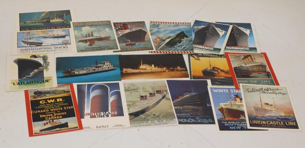 Group of 18 Oceanliner Postcards (1 of 10)