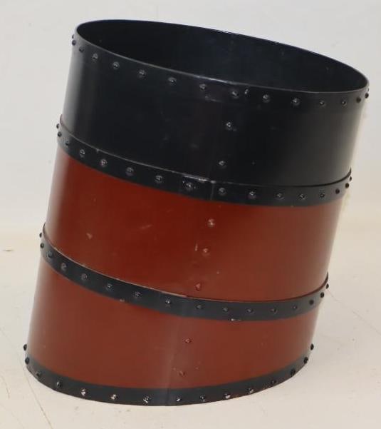 Oceanliner Steam Stack Shaped Trash Can: 10" x 11.5" x 13"