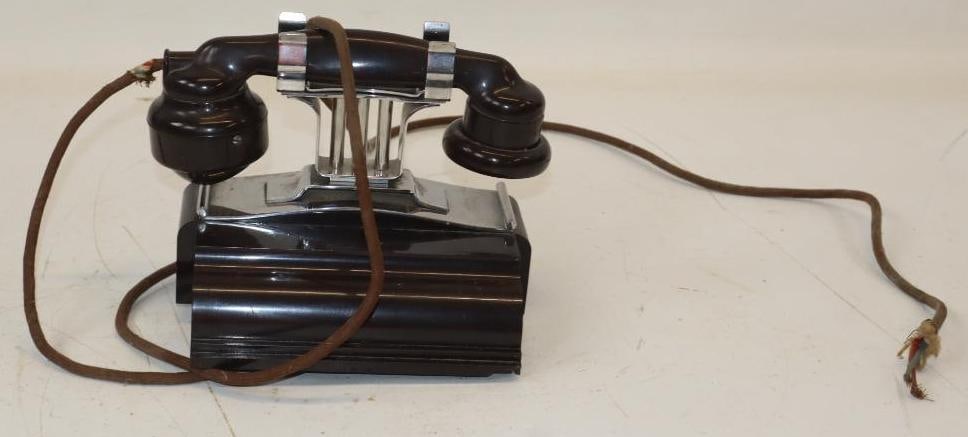 Le Materiel Telephonique First Class Cabin Telephone from Oceanliner S.S. Normandie: 8" x 5" x 6"