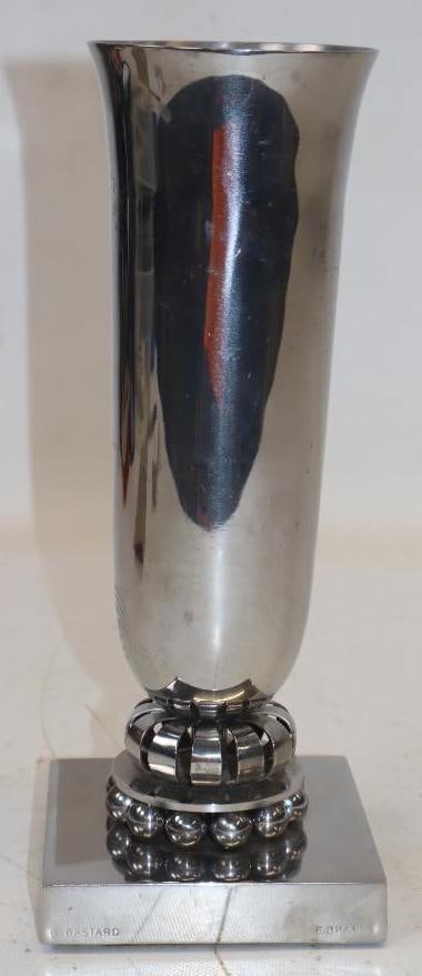 S.S. Normandie Oceanliner Flower Vase: 4" x 4" x 10.5"