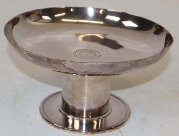 S.S. Normandie Silver Plated Centerpiece Tazza: 6.5" x 6.5" x 3.25"
