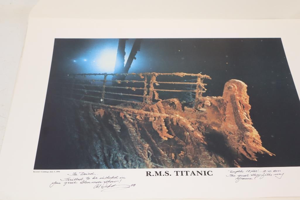 1991 Enlarged Photo Of The R.M.S.Titanic With Original Dust Jacket: 26.5x20.5