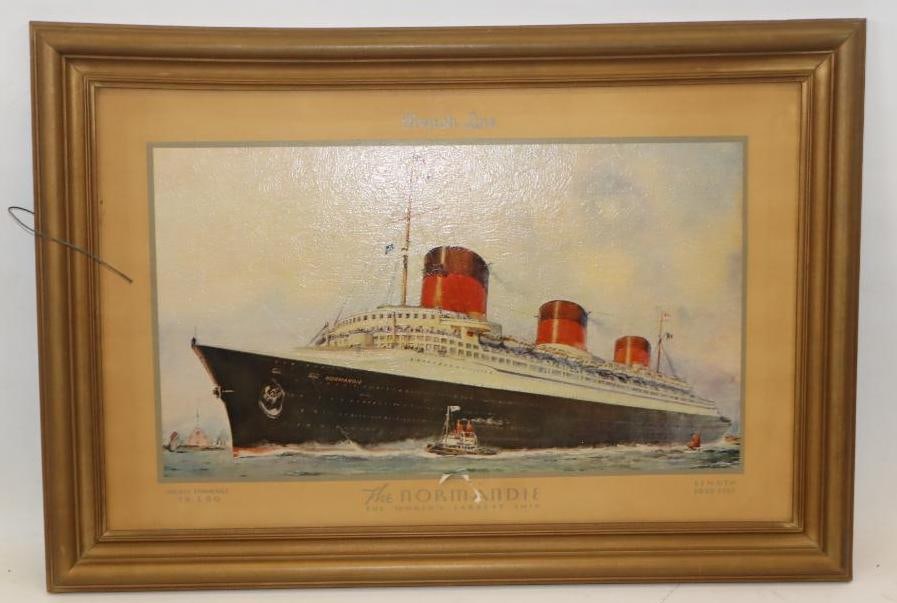The Normandie Ocean Liner Framed Painting (1 of 6)