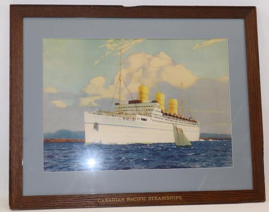 Canadian Pacific Steamships Framed Print By Norman Wilkinson (1 of 4)
