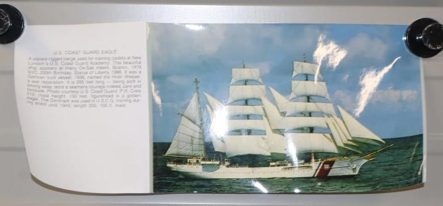 US Coast Guard Eagle Clipper Ship Souvenir Picture: 14" x 6"