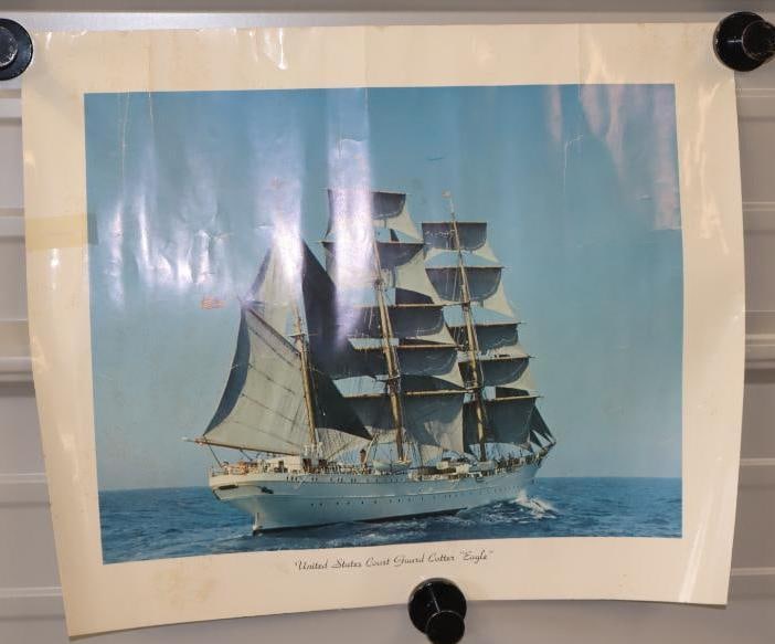 US Coast Guard Cutter Eagle Clipper Ship Souvenir Poster: 17" x 14"