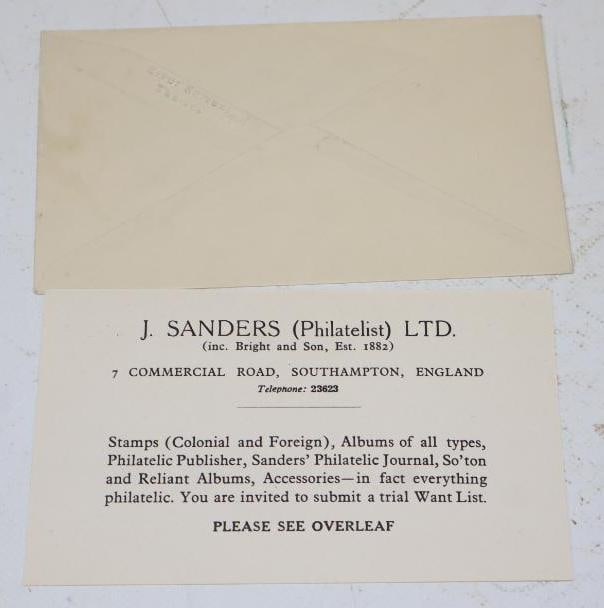 Envelope and stationary with Inaugural Voyage Of The Paquebot 1962 Postal Stamp: 6x3.5 Each