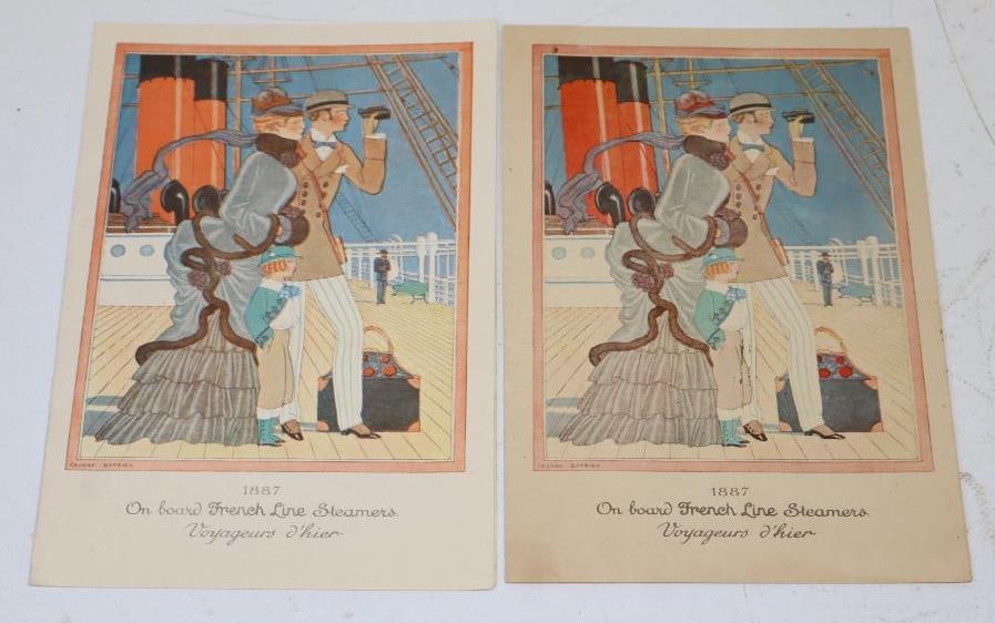 Group Of 2 1887 French Line Steamers Ocean Liner Menus (1 of 5)