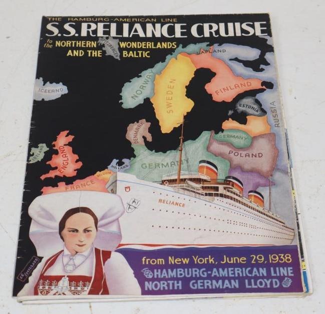 1938 Hamburg-American Line North German Lloyd Ocean Liner Fold Out Info Poster (1 of 3)