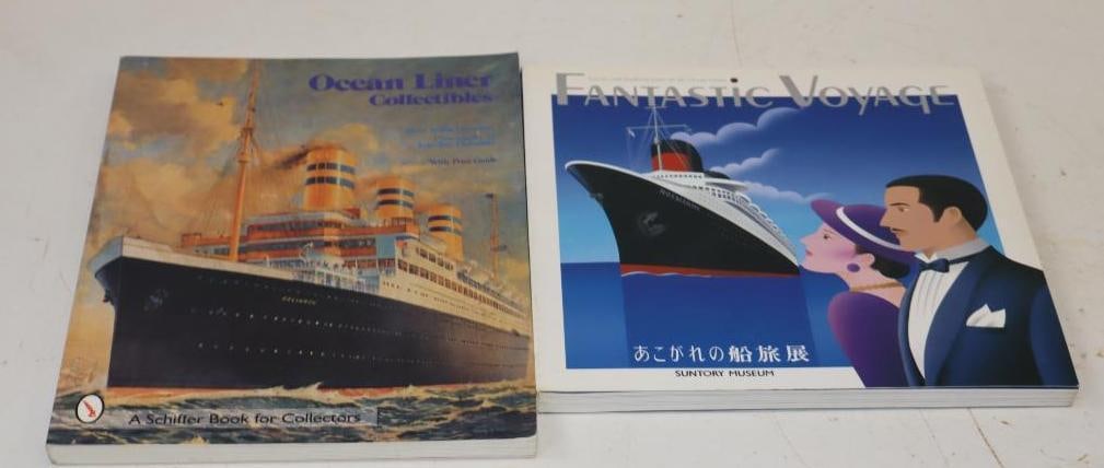 Group Of 2 Ocean Liner Collectibles And Fantastic Voyage Books: 10x9.5