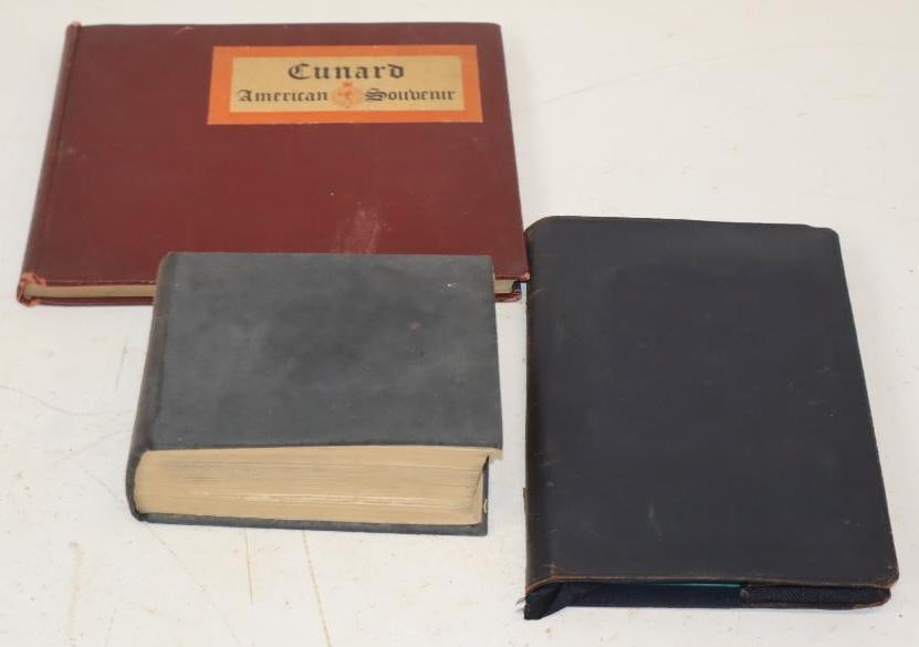 Group Of 3 Cunard American Souvenir, Sea Travel, And Ships And The Sea Books: Largest Is 7x9