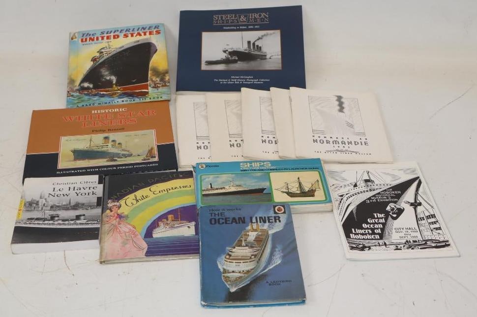 Group Of 13 maritime museum Exhibit, Childrens, And Ship Books: Largest Is 8.5x7