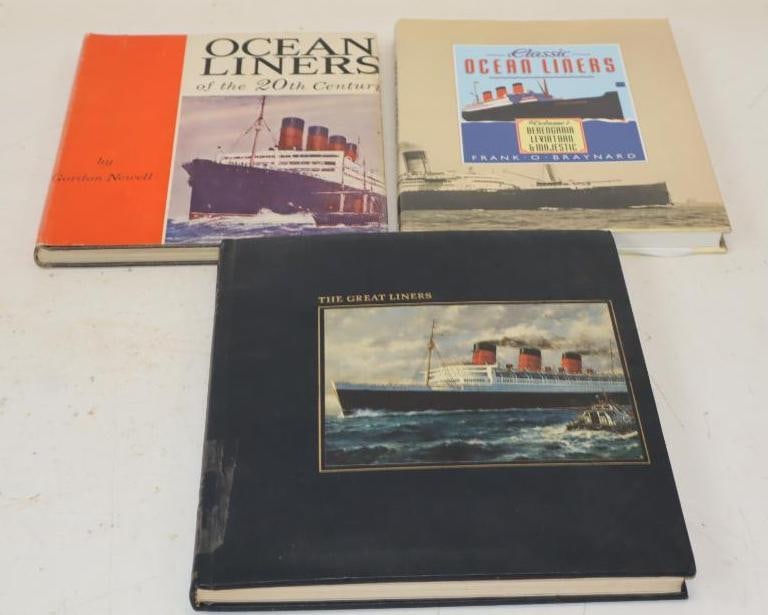 Great of 3 Great, Classic, And 20th Century Oceanliner Books: Largest Is 9.5x11