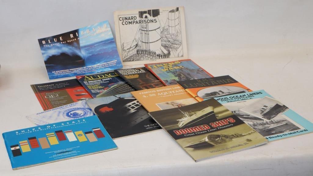 Group Of 13 Ocean Liner Books, Magazines, And Brochures (1 of 10)