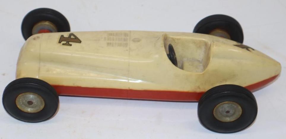 Lite Spot Plastic Wind-Up Toy #4 Racecar: 9.5" x 4.25" x 2.5"