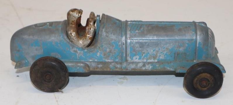 Hubley Toy Race Car Number 5 (Blue): 7x3x2.5